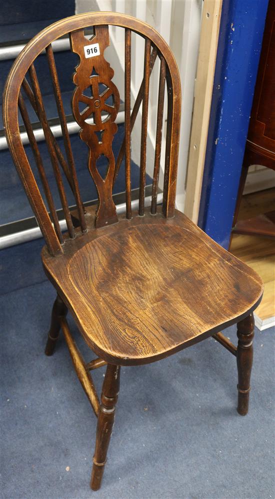 A set of five Windsor wheelback chairs